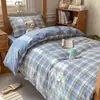 2026 Nuevo Modelo Juego de Ropa de Cama de Tres Piezas 100% Algodón para Dormitorio Estudiantil, 0.9 Algodón Puro para Cama de Dormitorio, Funda de Edredón Individual, Sábana Ajustable, Ropa de Cama