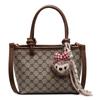 Moda a cuadros Simple Combinable Vintage Bolso de cubo Trabajo Viajero Nuevo Estilo Casual Estilo Occidental Bolso bandolera