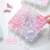 Álbum de Tarjetas de Cristal Ins Álbum de Colección de Tarjetas Fotográficas de Ídolos tipo Abanico de 3 pulgadas Rejilla Única Onda de Agua Álbum de Tarjetas de Hojas Sueltas Álbum de Tarjetas Polaroid Rejilla Única