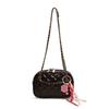 Bolsa de Corrente Rômbica Brilhante Feminina 2025 Nova Versátil Moda Estilo Chanel Bolsa de Ombro Casual Simples Pequena Quadrada