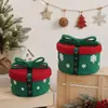 Cesta de Almacenamiento Tejida con Cuerda de Algodón Navideña, Caja de Regalo Decorativa, Organizador de Escritorio para Artículos Varios, Snacks y Cosméticos