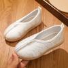 Sapatos de pano artesanais antigos de Pequim Sapatos Hanfu de meninos antigos Estilo étnico Roupas antigas Sapatos bordados infantis Sapatos de saia com cara de cavalo