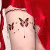 Bow Love Bell Leg Ring Mulheres Punk Renda Coxa Joias Pescoço Collar Corrente Acessórios Perna Corrente