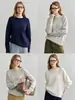 Raff estilo similar 100% lana de oveja tejido de ochos cuello redondo jersey sin costuras una pieza suéter de lana suéter mujer otoño invierno