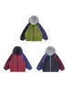 Wulibu 2026 Estilo Nuevo Primavera y Otoño Chaqueta con Capucha para Exteriores de Color Bloque para Niñas Ropa Exterior Sencilla Top de Moda