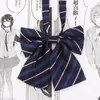 Colección de Pajaritas RayadasPajarita JK Sin Corbata Plana con Plumas Estilo Japonés Camisa de Uniforme Escolar Estilo Estudiante