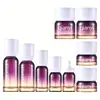 Qianyi en stock botellas de loción de 30-120 ml, frascos de vidrio para crema de empaque cosmético, botellas gotero de tamaño de viaje para aceites esenciales