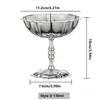 Taza de postre transfronteriza más vendida, tazón de helado de acero inoxidable 304, taza de postre de pudín estilo ins, alto valor estético, copa alta para helado