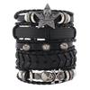Estilo Punk Caliente Vintage Tejido a Mano Moda Apilado Viento Remache Calavera Aleación Traje de 5 Piezas Set