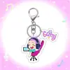 Grupo de Chicas Cazadoras de Demonios Llavero Acrílico de Dos Piezas Periférico de Anime Colgante 2D para Mochila Regalo para Estudiante