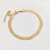 Pulsera de Acero Inoxidable con Hoja, Joyería Plana de Hueso de Serpiente, Cadena Lisa, Accesorios para Pareja, Cadena de Serpiente, Tobillera, Diseño Simple