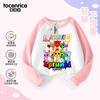 Rhythm Box sprunki Otoño Nuevo Camiseta de Manga Larga para Niño Niños Primavera y Otoño Camiseta Base Top Fino para Niños Grandes