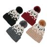 Gorra de lana de mohair para otoño e invierno nueva de Amazon transfronteriza gorra para el frío gorra tejida de rombos geométricos retro para hombre y mujer 2024