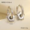 Sentido del Diseño Nicho Moda Acero Inoxidable Amor Hebilla de Oreja Anillo de Oreja Elegante Combinable Pendientes Viento Frío Joyería de Oreja Personalizada