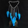 Diadema de plumas de pavo real para el cabello, vacaciones, viajes, fotografía, frente a juego, diadema decorativa de perlas, accesorios para el cabello de estilo étnico