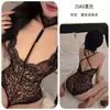 Noite Longa Lingerie Sexy Renda Vazada Justa Gola Halter Sensual Peça Única Camisola Sexy Qqny2049