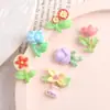 Accesorios de Resina DIY de Dibujos Animados Accesorios Flor Pequeña Gel de Crema Pasador Hecho a Mano Funda para Teléfono Móvil Hebilla de Zapato Accesorios