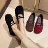 Sapatos Elegantes, Sapatos Baixos Estilo Chanel, Sapatos de Salto Baixo Moda Francesa, Sapatos Mary Jane Femininos de Cor Sólida, Novos Modelos Primavera e Outono 2025