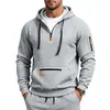 Moletom com Capuz Masculino 2026 Tamanho EUA Estação Independente da Amazon Transfronteiriça Inverno com Capuz e Zíper Casual Lã Manga Longa