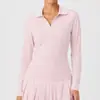 Camiseta Deportiva de Manga Larga Transfronteriza para Mujer, Ligera, Transpirable, Alta Elasticidad, Cuello en V, Aspecto Adelgazante de Otoño, Ropa de Yoga, Top Básico