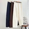 [Especial] Ropa de otoño para mujer talla grande de más de 100 kg, nuevo diseño simple de bloques de color, cintura elástica, corte tridimensional, pantalones largos casuales 1041