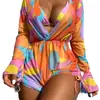2025 Exportación Transfronteriza Nuevo Traje de Baño de una Pieza Malla de Manga Larga Cubre Traje de Baño Bikini de Tres Piezas Bikini para Mujer