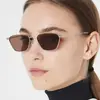 Óculos de Sol Estilo Zhou Dongyu Metal Pequena Caixa Óculos de Sol Personalizados Populares na Internet Rosto Pequeno Feminino Óculos de Sol Didi Bouncing Formato Côncavo
