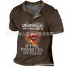 Camiseta de manga corta estampada de comercio exterior para hombre, camiseta de verano de manga corta con cuello redondo y botones de hip hop, top de moda para hombre, 2023