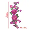 Parche de Tela Bordado con Lentejuelas de Flor Tridimensional Decoración Hecha a Mano para Ropa, Bolsos, Cheongsam, Accesorios Negros de Nuevo Estilo Chino