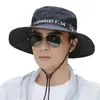 Sombrero de sol de verano para pesca, senderismo al aire libre, para hombre con cobertura facial y protección para el cuello, ala ancha, nuevo sombrero de protección solar