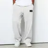 Pantalones Waffle con Cordón para Hombre Verano 2026 para Viajes y Uso Casual, Pantalones Rectos de Color Sólido Versátiles y Elegantes