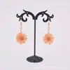 Brincos de Resina com Flores Naturais Secas Estilo Novo Doce Cool Design de Nicho Personalidade Irregular Moda de Alta Qualidade Ganchos de Orelha