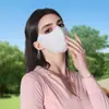 Mascarilla Facial de Protección Solar de una Pieza 10A Antibacteriana con Ácido Hialurónico UPF500 Estilo con Banda para las Orejas Mascarilla de Protección Solar de Seda de Hielo para Proteger Contra los Rayos Ultravioleta