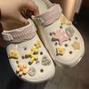 Macaron cor balão cão amor urso dopamina y2g menina quente doces buraco sapatos removível DIY sapato terno flor