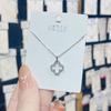 Collar de trébol de cuatro hojas para mujer, estilo coreano, simple, con colgante de circón de hierba de la suerte, cadena de clavícula, joyería de celebridades de Internet fresca y pequeña de verano.
