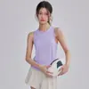 Colete de Yoga Fino de Secagem Rápida Fitness Elástico Emagrecedor Roupa Externa para Corrida Treinamento Top Esportivo Sem Mangas Verão