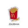 Al por mayor de fábrica Ins-style lindos insignias de comida de dibujos animados, broches de snacks de papas fritas, pegatinas DIY para teléfono y tableta en stock