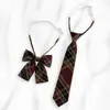 Camisa con Pajarita Jk para Estudiantes Mujeres, Estilo Universitario, Patrón de Árbol de Espino, Estilo Perezoso, No Necesita Atarse, Corbata de Uniforme Escolar para Hombres, Dk
