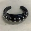 Estilo Europeo y Americano Resina Ovalada Simple y de Moda Pulsera Abierta y Anillo Conjunto con Diseño Único, Joyería de Nicho