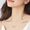 Colar Acessórios da Série Menina Doce de Cobre Branco Mais Vendido Transmitido ao Vivo por Influenciadores da Moda para Mulheres, Luxo Leve de Nicho com Sensação de Alta Qualidade