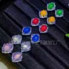Nuevos Pendientes de Calcedonia de Alta Gama Estilo Chino con Diseño de Nicho, Incrustación de Aguja de Plata, Pendientes de Calcedonia Cabujón de Alta Calidad de Vidrio Hielo