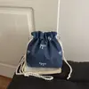 2026 Verano Nueva Moda Estampado de Lazo Cadena de Perlas Simple Casual Elegante Versátil Bolso de Hombro Cruzado