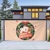 Tela de tapiz para puerta de garaje exterior navideña, tela de fondo para decoración de fiestas navideñas con tela colgante, tamaño grande