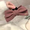 Corea del Sur otoño e invierno Maillard 2024 nuevo pasador de lazo retro moda de alta gama pinza de agarre adorno para la cabeza accesorios para el cabello