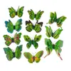 10cm Mariposa Artificial al por Mayor Plástico PVC Mariposa Falsa Imán de Refrigerador Magnético Decoración del Hogar Decoración de Cortina Mariposa