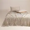 Lençol de Cama Espesso Classe A 100% Algodão Escovado de Inverno, Estilo Nórdico Lençol de Cama de Solteiro e Casal, 100% Algodão Puro, Espessado, Delicado e Amigo da Pele