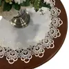Jogo americano de renda branca estilo europeu, decoração simples de mesa de casamento, padrão de casca, tapete de prato de tecido, jogo americano ocidental, atacado