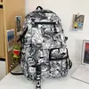 Mochila Escolar 2026 Novo Estilo Mochila com Grafite de Desenho Animado para Meninos do Ensino Fundamental, Mochila de Nylon Tendência de Grande Capacidade