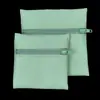 Nova Bolsa Zíper para Joias em Couro PU com Padrão Lichia, Bolsa para Armazenamento de Anéis e Colares, Bolsa Zíper Simples e Fashion