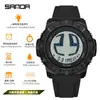 Reloj Electrónico Popular Sanda Transfronterizo para Shopee con Números Grandes, Reloj de Pulsera Multifuncional Impermeable para Estudiantes con Función de Levantar para Iluminar, Reloj Deportivo